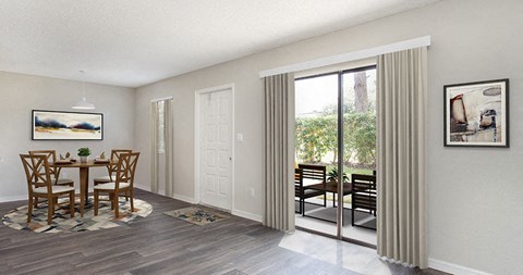 Spacious dining room inside your apartment home at The Reserves of Melbourne in Melbourne, FL